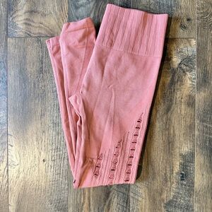 XSP Junior athleisure activewear pink High Waisted cut-out ankle leggings petite